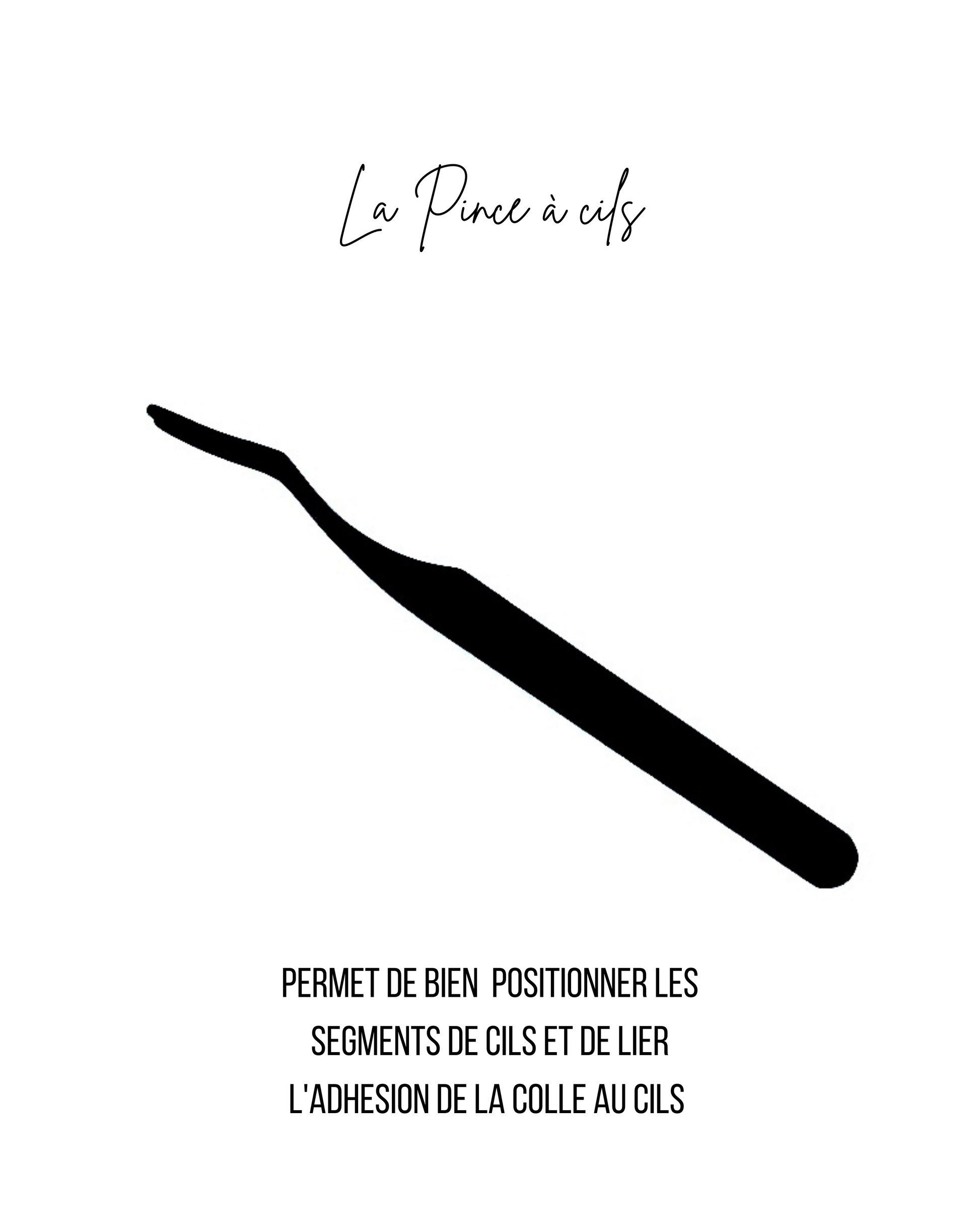 La pince à cils pour bien positionner les extensions de cils 